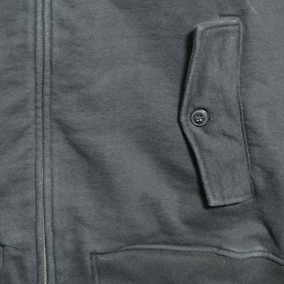 Roots Canada Jacket Mens 2XL Black Full Zip Mock Neck Cotton Moto Casual - Picture 3 of 9